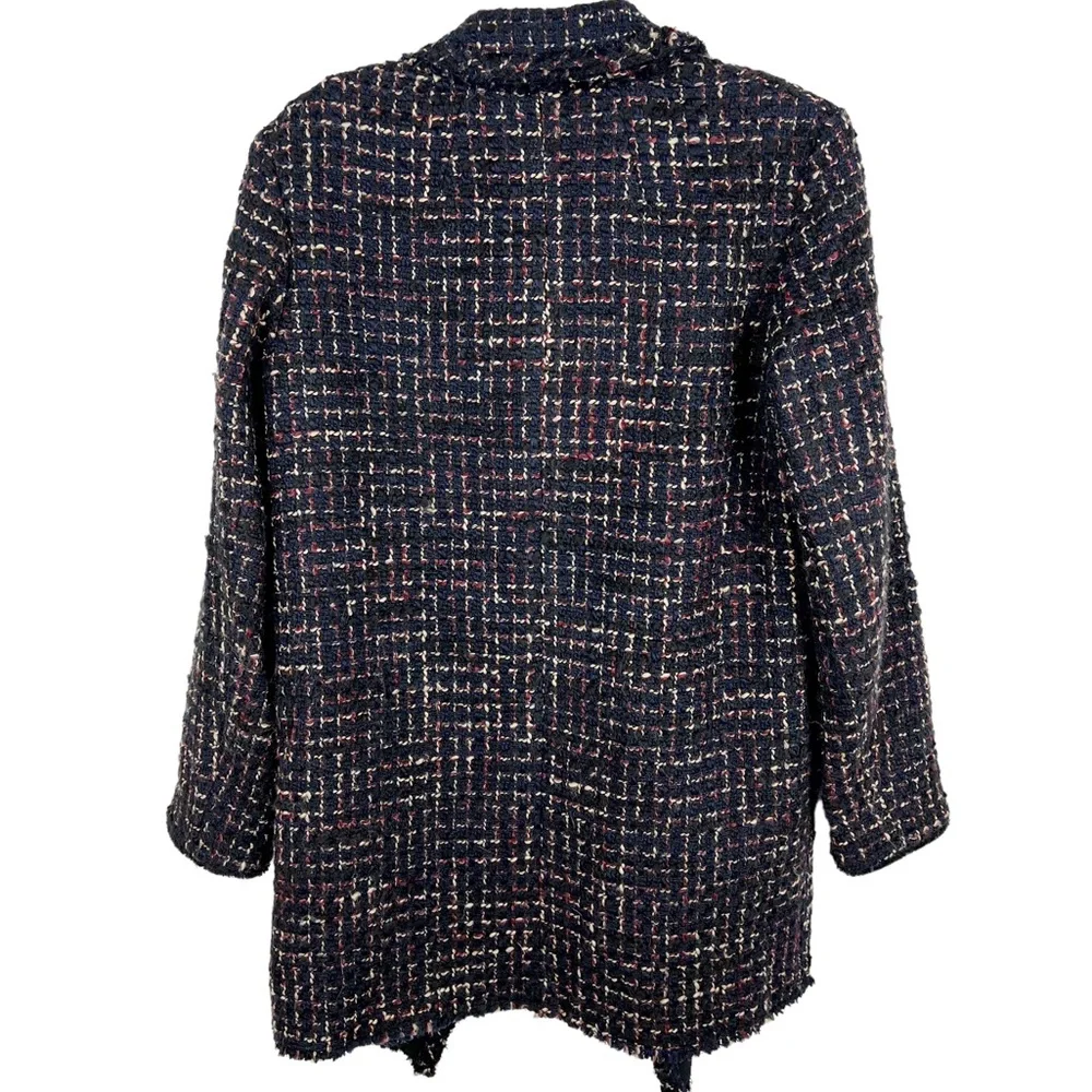 Theory tweed wool blend open front jacket size S - Picture 2 of 12